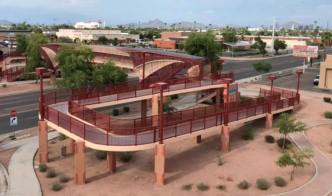Metal painting services on a bridge in Arizona