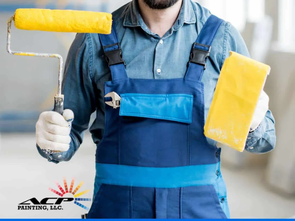 Painter holding tools used for Commercial Painting and Industrial Painting projects