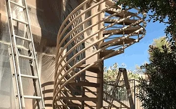 Metal stair and spiral stair painting in Gilbert, AZ