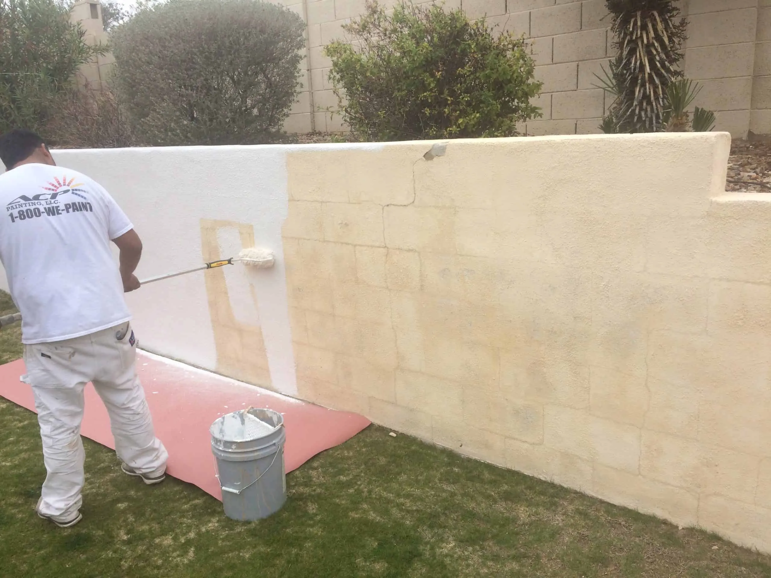 concrete block wall