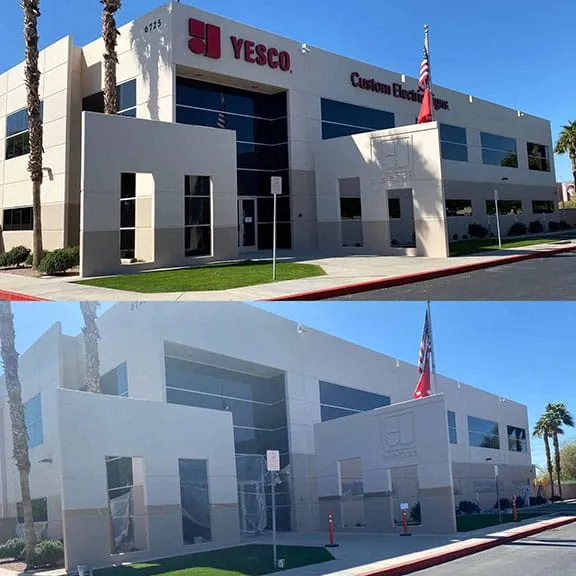Yesco. Custom Electric Signs: Before and After Exterior Building Painting