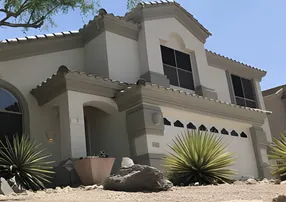Home with a refreshed exterior paint job
