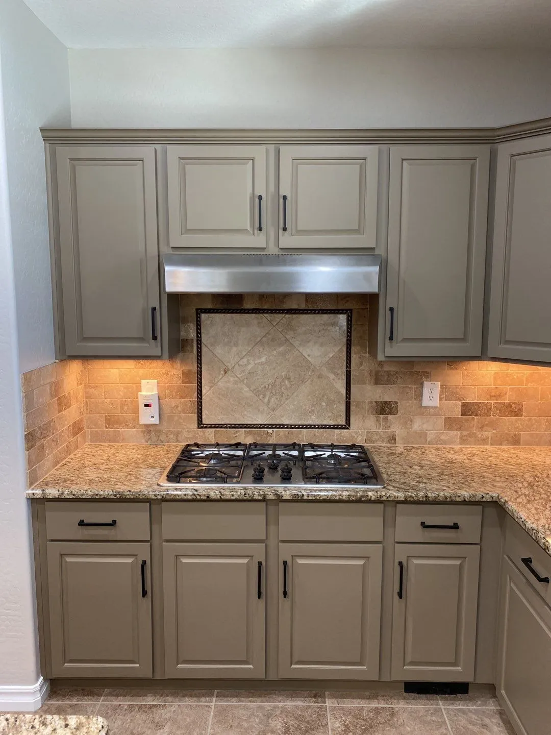 khaki kitchen cabinets