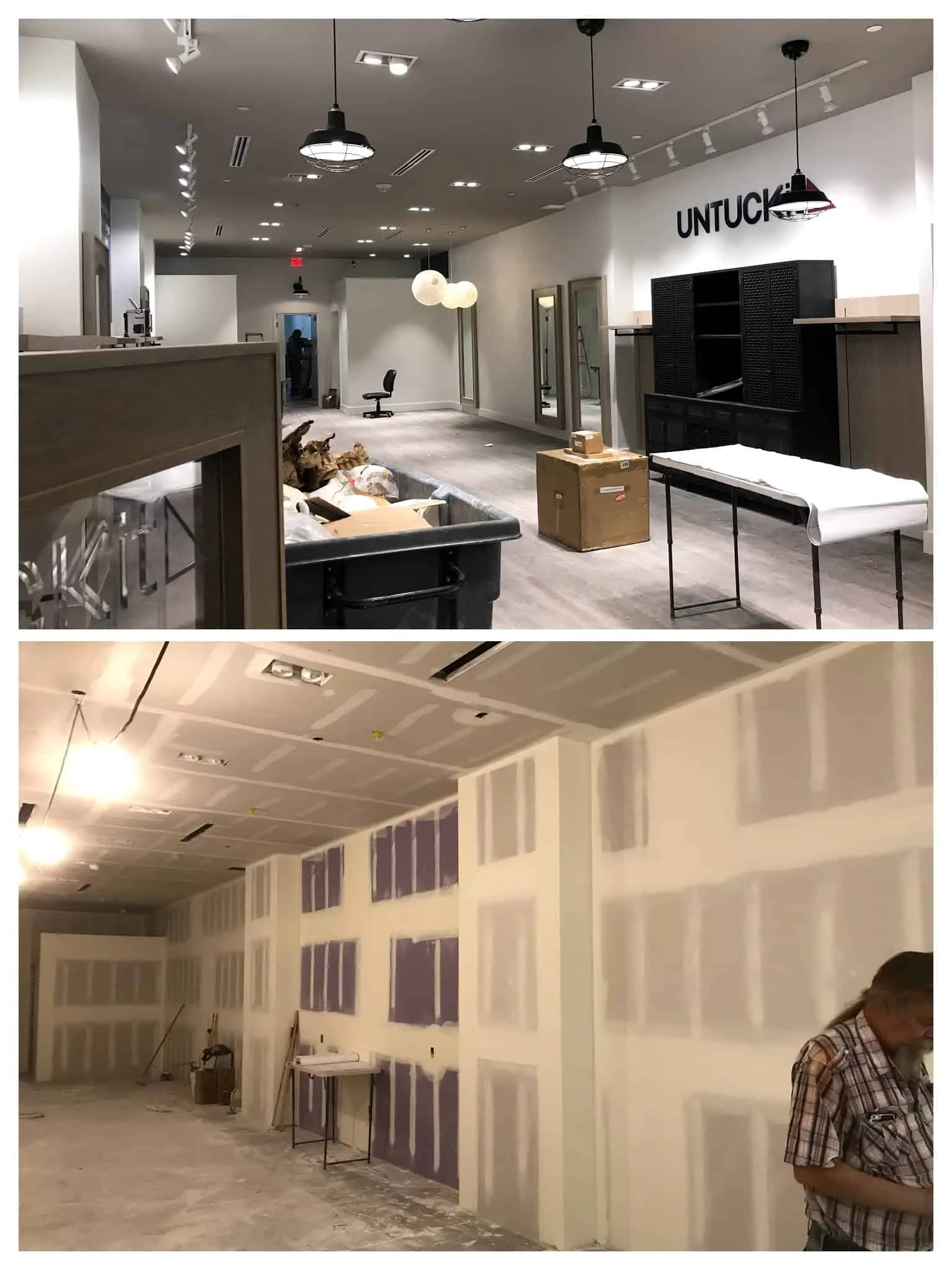 Commercial painting project collage by ACP Painting