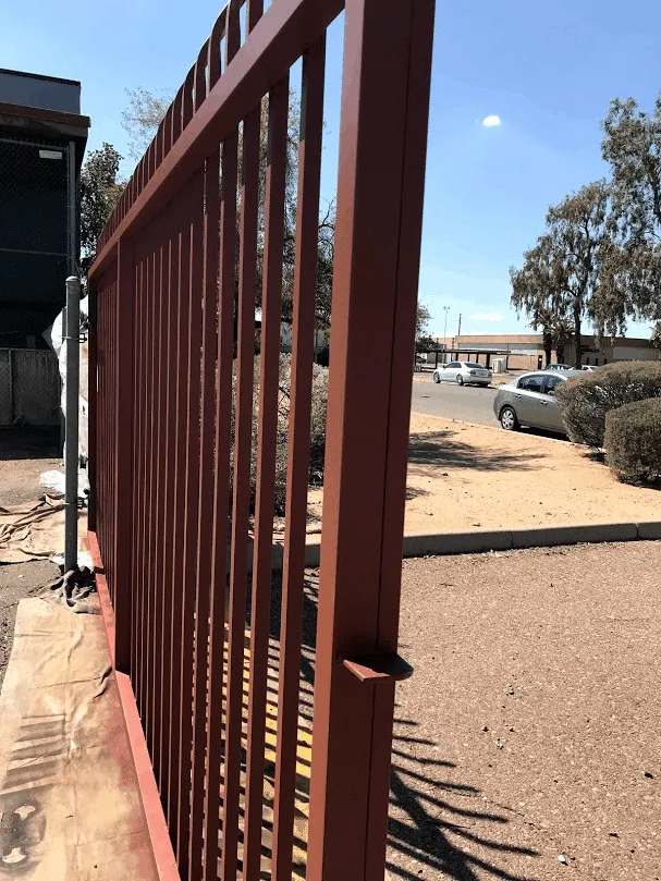 Metal fence painting