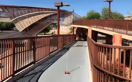 Metal painting services on a bridge