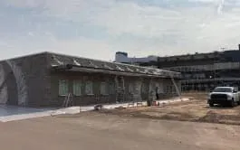 Commercial painting services on an exterior wall