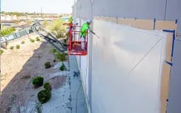 Commercial painting services on an exterior