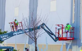 Commercial painting services on an exterior
