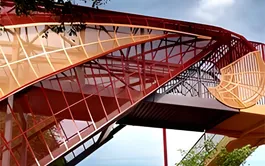 Metal painting services on a bridge