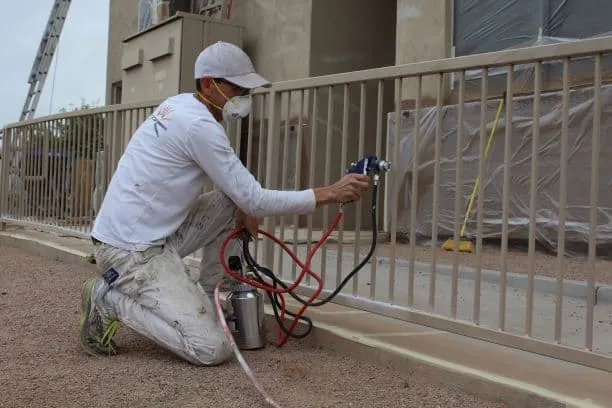 Professional metal fence painting services in Tempe, AZ