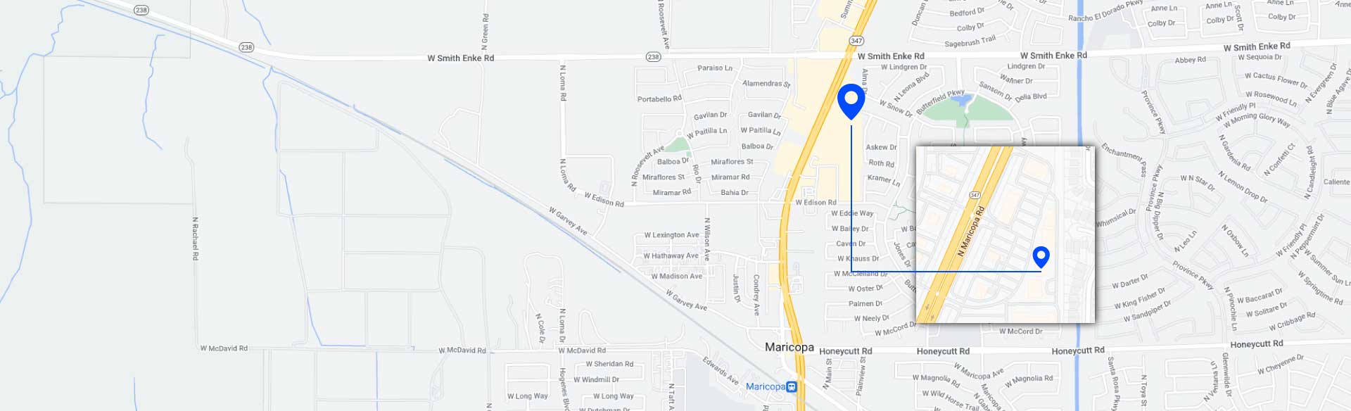 Map of ACP Painting service area in Chandler, AZ